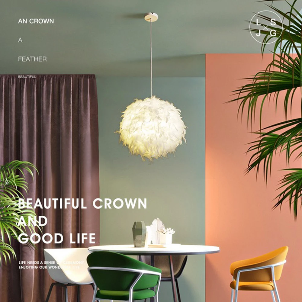 Mordern Feather Pendant Lamp E27 Lamp Holder Fairy Hanging Lamp Goose Feather Bedroom Dining Room Loft Chandelier Ceiling Light
Mordern Feather Pendant Lamp E27 Lamp Holder Fairy Hanging Lamp Goose Feather Bedroom Dining Room Loft Chandelier Ceiling Light