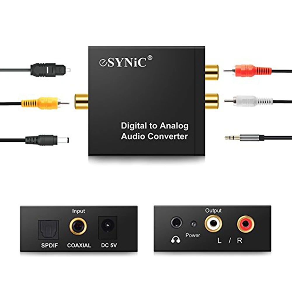 3.5mm Toslink RCA Converter Digital Coaxial Optical Fiber Conversion SPDIF Coax to Analog RCA Audio Converter Adapter RCA L/R
3.5mm Toslink RCA Converter Digital Coaxial Optical Fiber Conversion SPDIF Coax to Analog RCA Audio Converter Adapter RCA L/R