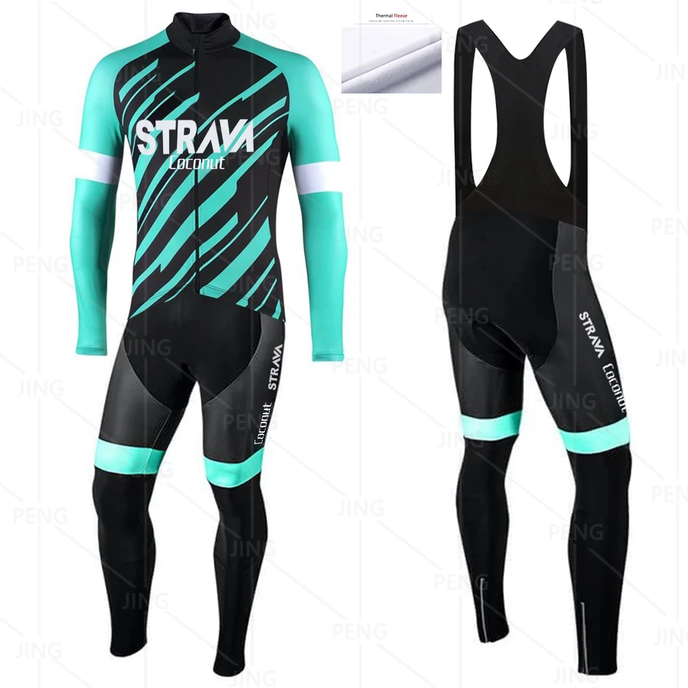 Warm Winter Thermal Fleece Cycling Clothes STRAVA Men's Jersey Suit Outdoor Riding Bike MTB Clothing Bib Pants Set
Warm Winter Thermal Fleece Cycling Clothes STRAVA Men's Jersey Suit Outdoor Riding Bike MTB Clothing Bib Pants Set