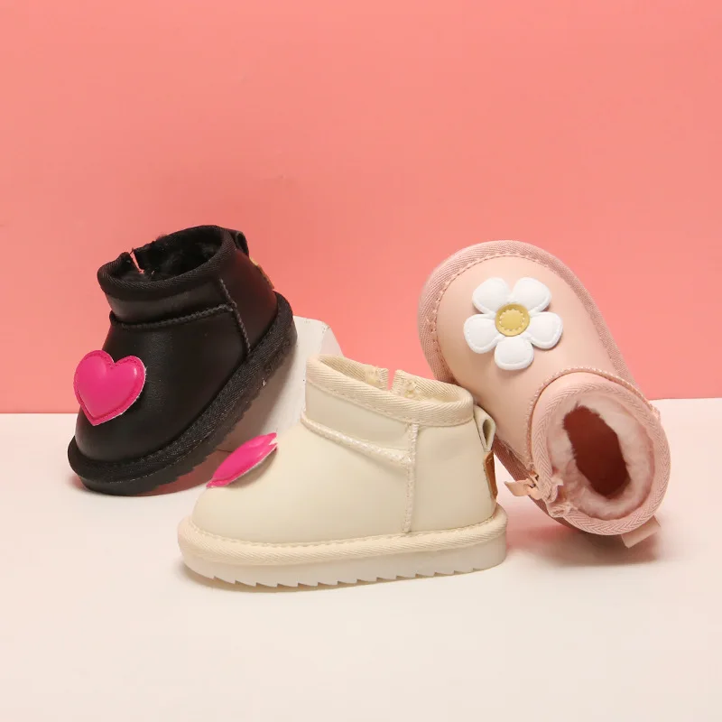 Winter Baby Girls' Snow Boots Pu Leather Cute Toddler Girls First Walking Shoes Plush Children's Princess Cotton-padded Shoes
Winter Baby Girls' Snow Boots Pu Leather Cute Toddler Girls First Walking Shoes Plush Children's Princess Cotton-padded Shoes