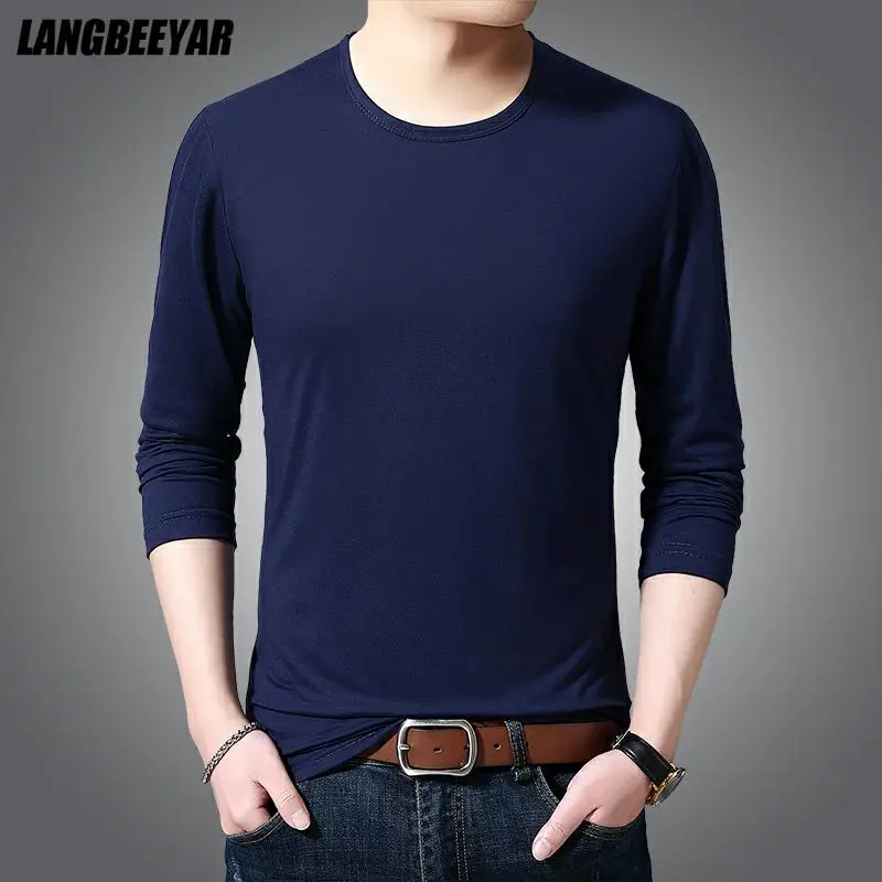 High Quality New Fashion Brand Mens Round Neck Plain Cotton Basic Black Tee Shirts Long Sleeve Tops Casual Mens Clothes 2021
High Quality New Fashion Brand Mens Round Neck Plain Cotton Basic Black Tee Shirts Long Sleeve Tops Casual Mens Clothes 2021