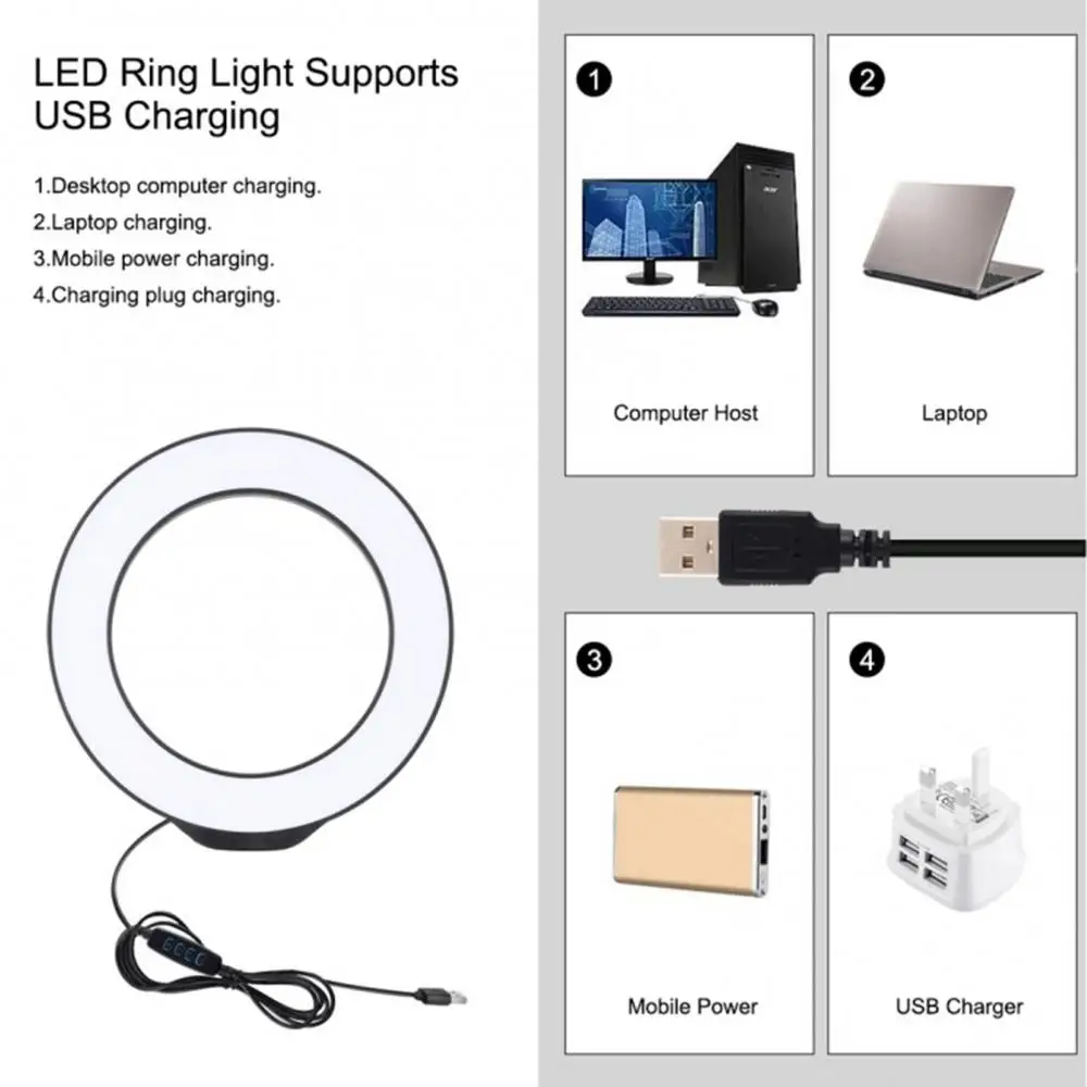 Retractable Adjustable Desktop USB Wired Fill Light Tripod Circle Fill Light Dimmable Lamp Tripod High Brightness Lamp Makeup
Retractable Adjustable Desktop USB Wired Fill Light Tripod Circle Fill Light Dimmable Lamp Tripod High Brightness Lamp Makeup
