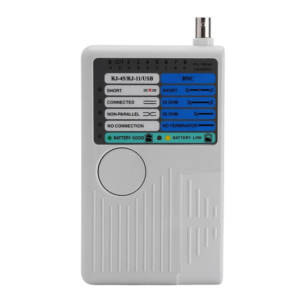 Telephone Wire Quick Response Professioanl Multifunctional Portable USB BNC LED Indicator Network Cable Tester Easy Operation
Telephone Wire Quick Response Professioanl Multifunctional Portable USB BNC LED Indicator Network Cable Tester Easy Operation