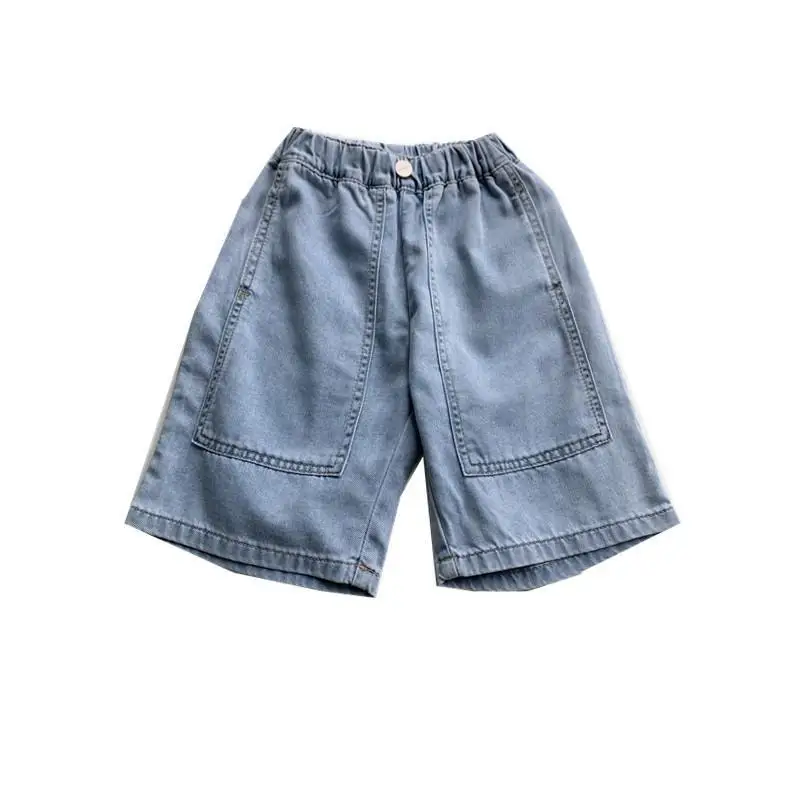Джинсовые шорты до колена, с большими карманами, летние, для мальчиков-подростков 
Джинсовые шорты до колена, с большими карманами, летние, для мальчиков-подростков