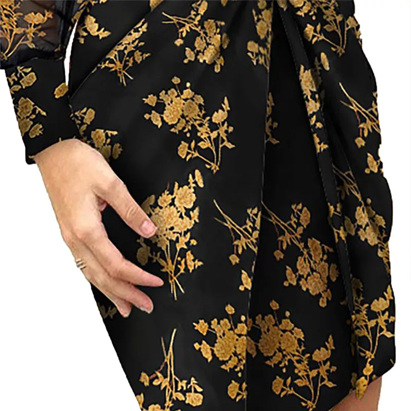 Women Plus Size Dress Mesh Sleeve Fashion V-Neck Bodycon Dress Ruffles Pleated Elegant Long Sleeve Evening Party Dress Vestidos
Women Plus Size Dress Mesh Sleeve Fashion V-Neck Bodycon Dress Ruffles Pleated Elegant Long Sleeve Evening Party Dress Vestidos