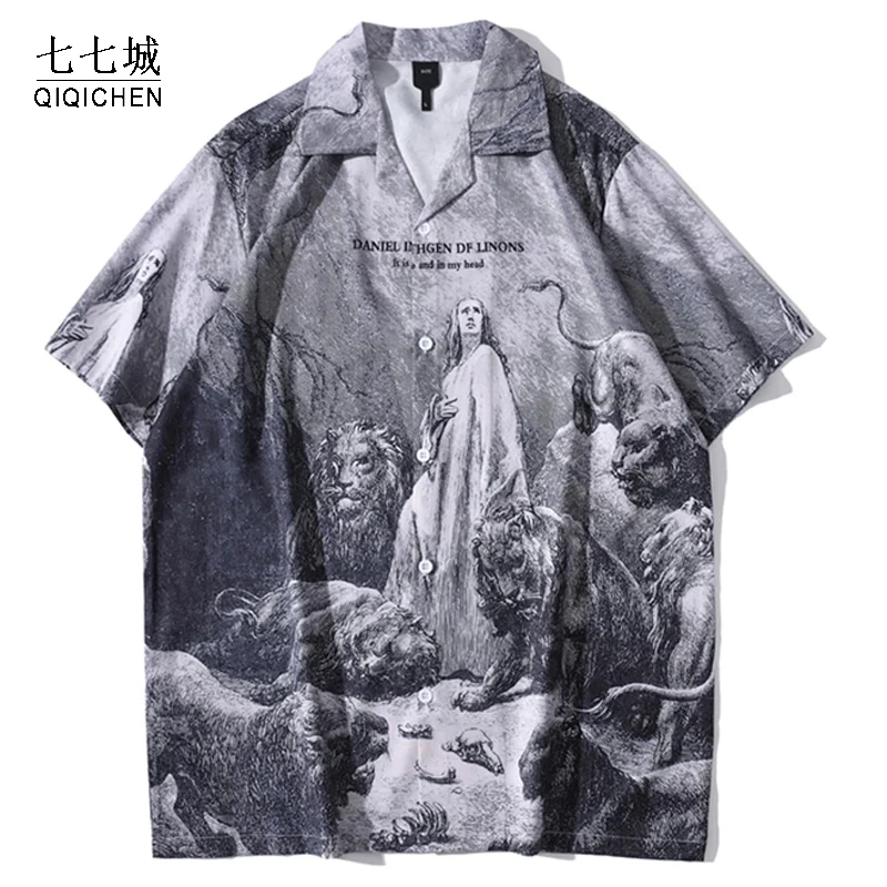 Hip Hop Shirt Men Summer Streetwear Oil Painting Print Holiday Men's Oversized Shirts Vintage Harajuku Male Hawaii Tops Couple
Hip Hop Shirt Men Summer Streetwear Oil Painting Print Holiday Men's Oversized Shirts Vintage Harajuku Male Hawaii Tops Couple