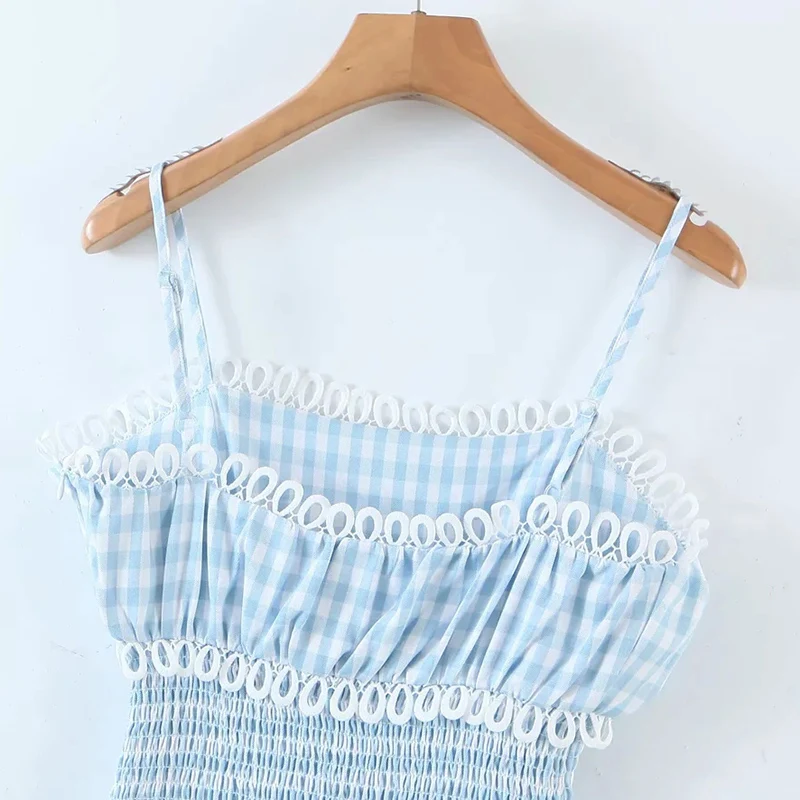 2021 Women Summer Vintage Plaid Mini Dress Fashion Adjustable Shoulder Strap Elasticity Female Sexy Dresses Vestido De Mujer
2021 Women Summer Vintage Plaid Mini Dress Fashion Adjustable Shoulder Strap Elasticity Female Sexy Dresses Vestido De Mujer