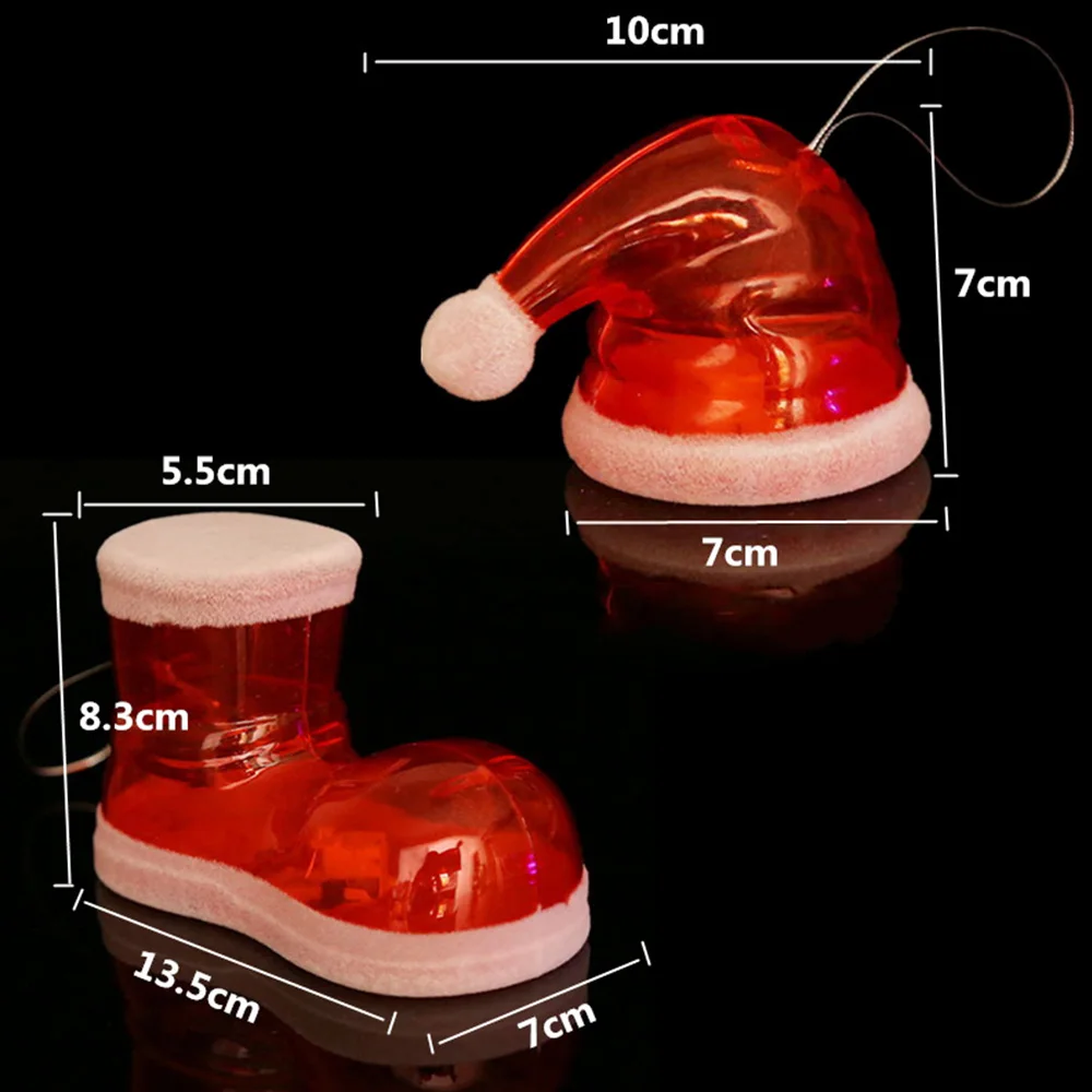 Glowing Christmas Hat Shoes Ornament LED Light Up Decorative Hanging Pendant Holiday Supplies Christmas Stocking Hat
Glowing Christmas Hat Shoes Ornament LED Light Up Decorative Hanging Pendant Holiday Supplies Christmas Stocking Hat