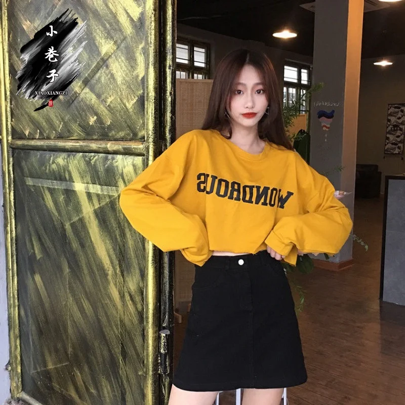 new Women Slim t Shirt O-neck Elastic Crop Tops Long Sleeve Short T-Shirt Female spring Tops long Casual T-shirts 
new Women Slim t Shirt O-neck Elastic Crop Tops Long Sleeve Short T-Shirt Female spring Tops long Casual T-shirts