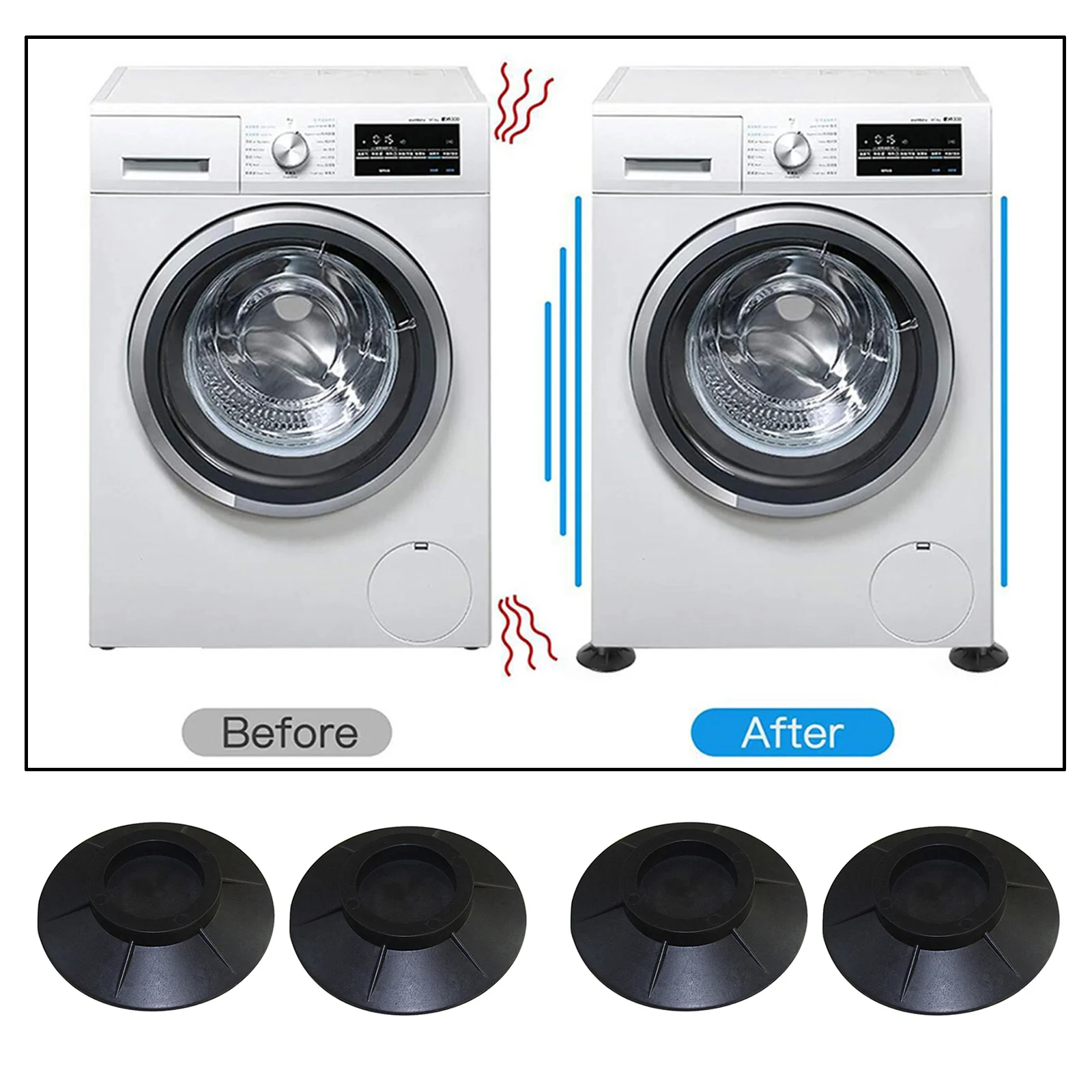 Anti Vibration Pads Prevent Noise Moving Walking Vibration Isolating for Washing Machine Dryer Appliance
Anti Vibration Pads Prevent Noise Moving Walking Vibration Isolating for Washing Machine Dryer Appliance