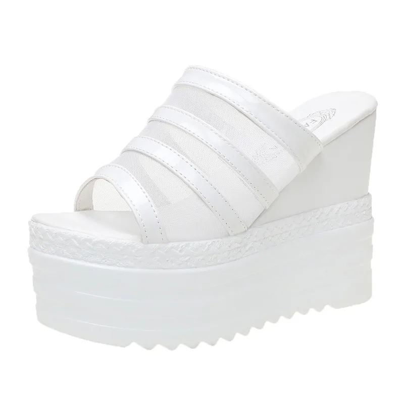 Summer New Style Women's Black White Breathable Hollow Out Mesh Platform Peep Toe Sandals Sexy 13CM Wedges Super High Heel Shoes
Summer New Style Women's Black White Breathable Hollow Out Mesh Platform Peep Toe Sandals Sexy 13CM Wedges Super High Heel Shoes