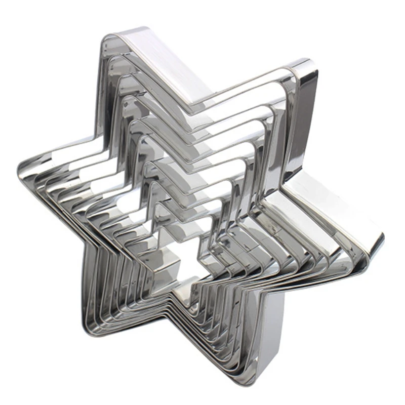 Star Cookie Cutter Set 10 Piece Stainless Steel Six pointed Star Shapes Molds
Star Cookie Cutter Set 10 Piece Stainless Steel Six pointed Star Shapes Molds