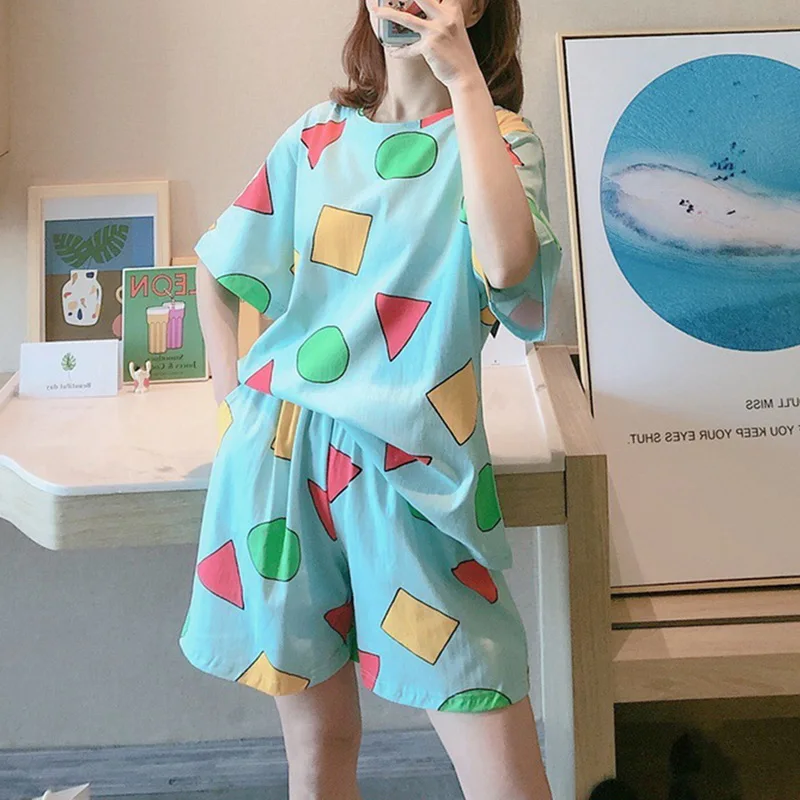 Pijama Sin Chan Women's Pajamas Sets for Women Summer Pijama Sinchan Sleepwear Suits with Shorts Home Clothes 2021
Pijama Sin Chan Women's Pajamas Sets for Women Summer Pijama Sinchan Sleepwear Suits with Shorts Home Clothes 2021