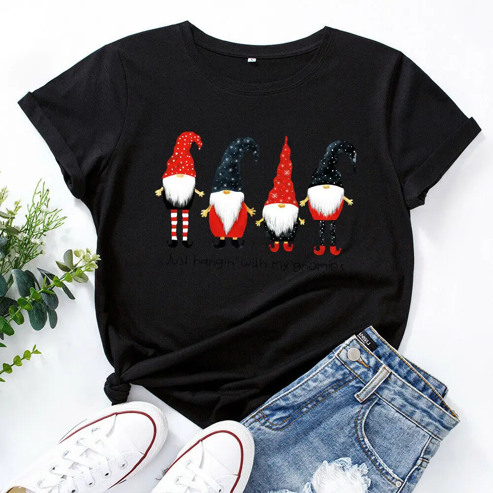 Women's Cartoon Printed Holiday Xmas Gnomes Print 90s Merry Christmas T-shirts Tops Ladies Graphic Tops Female Short Sleeve Tees
Women's Cartoon Printed Holiday Xmas Gnomes Print 90s Merry Christmas T-shirts Tops Ladies Graphic Tops Female Short Sleeve Tees