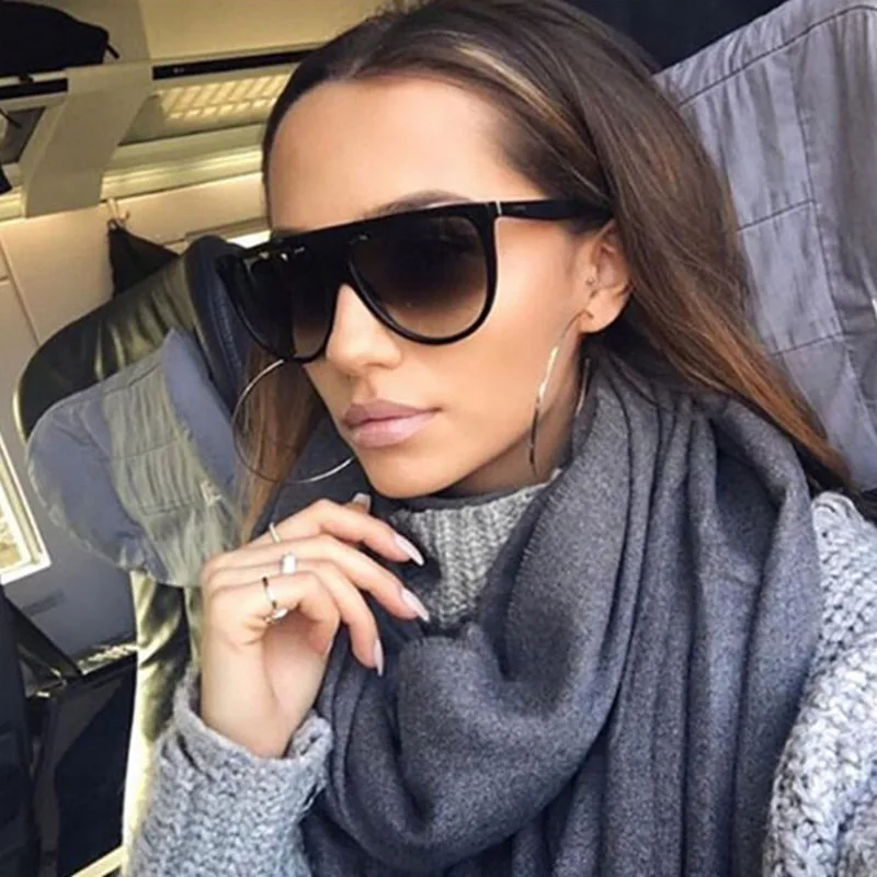 Flat Top Oversized Sunglasses Fashion Brand Women Big Frame Sun Glasses Female Oculos Shades Oculos de sol
Flat Top Oversized Sunglasses Fashion Brand Women Big Frame Sun Glasses Female Oculos Shades Oculos de sol