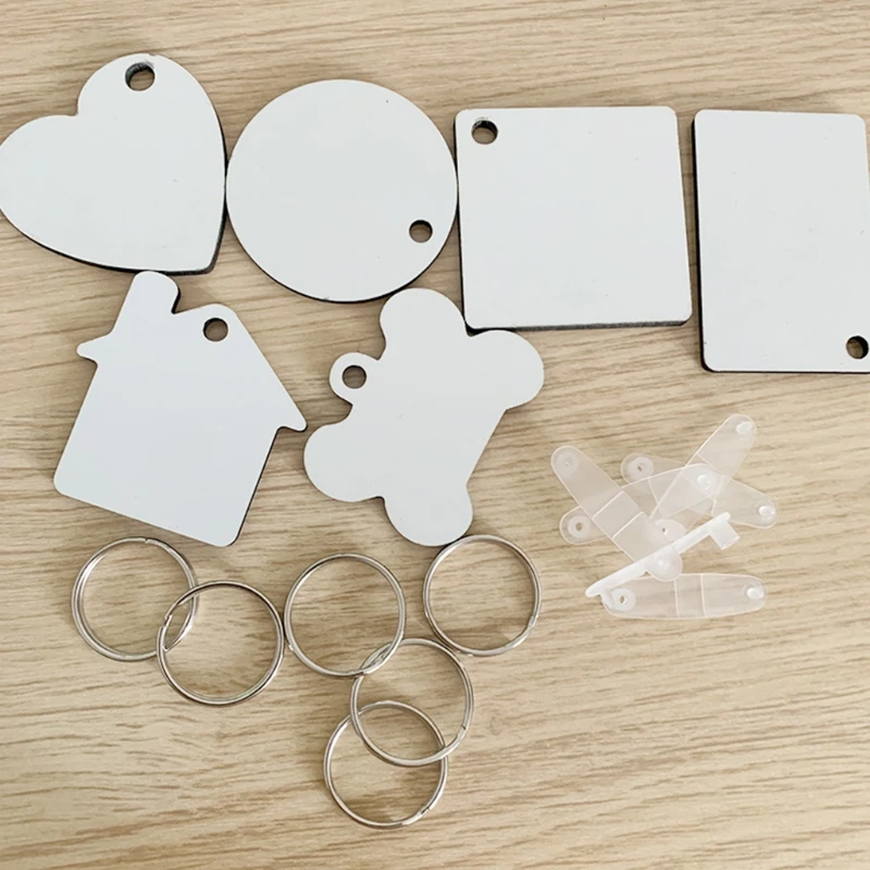 30Pcs/Set Sublimation Blank Keychains Thermal Transfer Key Chain Double-Side Printed MDF Keyrings Tags With Split Rings
30Pcs/Set Sublimation Blank Keychains Thermal Transfer Key Chain Double-Side Printed MDF Keyrings Tags With Split Rings