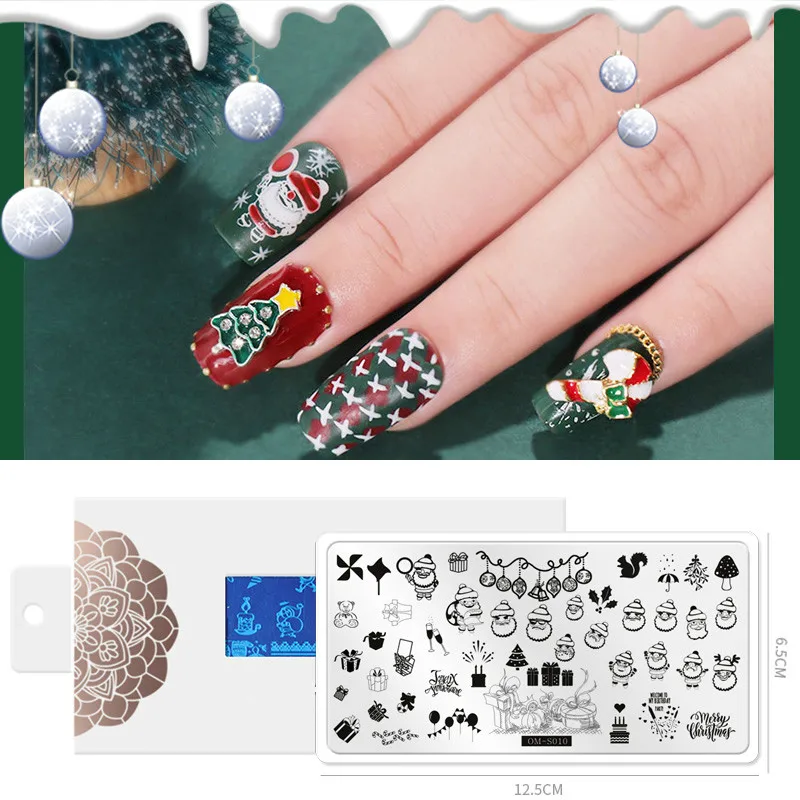 Marry Christmas Theme Nail Stamping Plates Ghost Pumpkin Image Nail Art Template Stencil Tools Manicure for Festival DIY Party
Marry Christmas Theme Nail Stamping Plates Ghost Pumpkin Image Nail Art Template Stencil Tools Manicure for Festival DIY Party