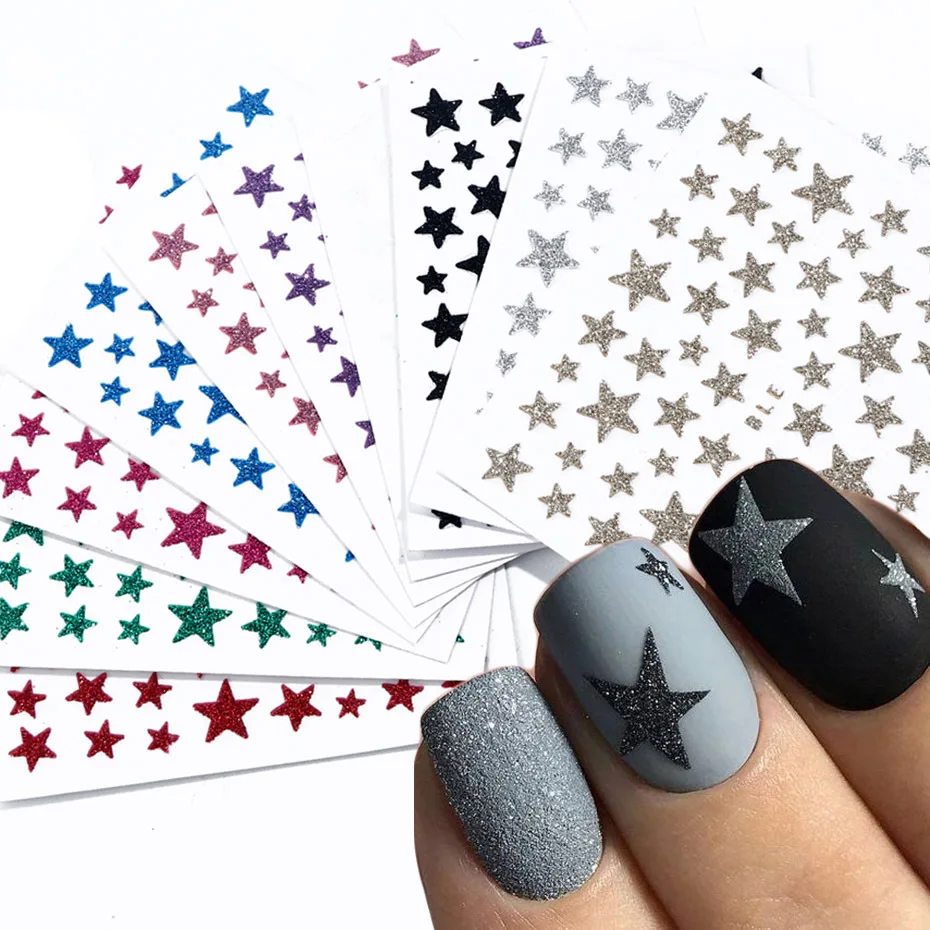 2021 News 3D Nail Stickers Stars Leopard Adhesive Nail Transfer Decals Sliders Wraps Colorful DIY Nail Art Decorarion
2021 News 3D Nail Stickers Stars Leopard Adhesive Nail Transfer Decals Sliders Wraps Colorful DIY Nail Art Decorarion