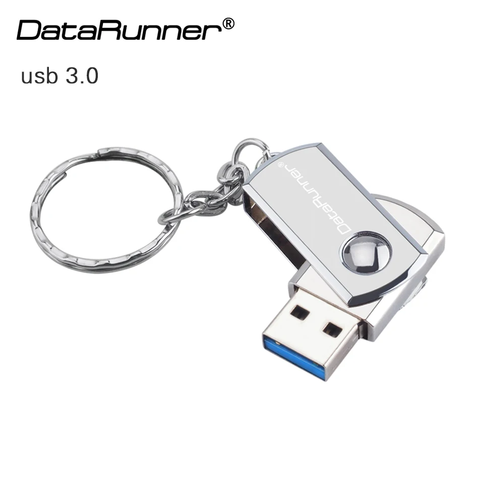 

New Usb 3.0 DataRunner Metal Usb Flash Drive Rotation USB Stick 3.0 Pen Drive 256GB 128GB 64GB 32GB 16GB Usb Memory Stick