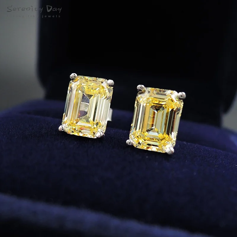 Serenity Day Elegant S925 Sterling Silver 6*8MM High Carbon Diamond Gemstone White Gold Yellow Stud Earrings Women Fine Jewelry
Serenity Day Elegant S925 Sterling Silver 6*8MM High Carbon Diamond Gemstone White Gold Yellow Stud Earrings Women Fine Jewelry