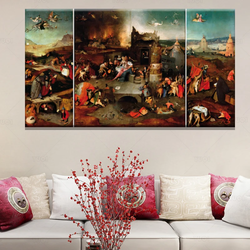 Hieronymus Bosch《The Temptations of St. Anthony,1501》Canvas Oil Painting Artwork Poster Picture Wall Background Decoration 
Hieronymus Bosch《The Temptations of St. Anthony,1501》Canvas Oil Painting Artwork Poster Picture Wall Background Decoration