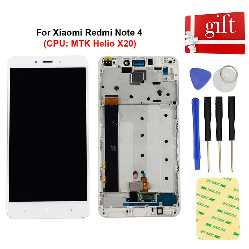 ЖК-дисплей 5,5 дюйма для Xiaomi Redmi Note 4, модуль экрана Note 4 (ЦП: MTK Helio X20), сенсорный экран с дигитайзером в сборе, рамка
ЖК-дисплей 5,5 дюйма для Xiaomi Redmi Note 4, модуль экрана Note 4 (ЦП: MTK Helio X20), сенсорный экран с дигитайзером в сборе, рамка