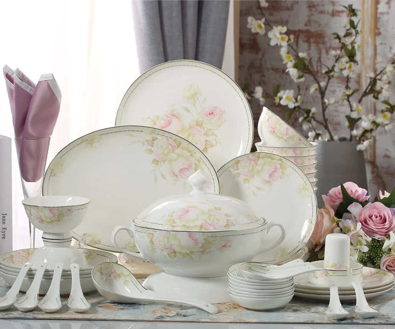 46pcs set, bone china dinnerware set, fancy floral design, christmas dinner plate set, bowl crockery china, porselein servies
46pcs set, bone china dinnerware set, fancy floral design, christmas dinner plate set, bowl crockery china, porselein servies
