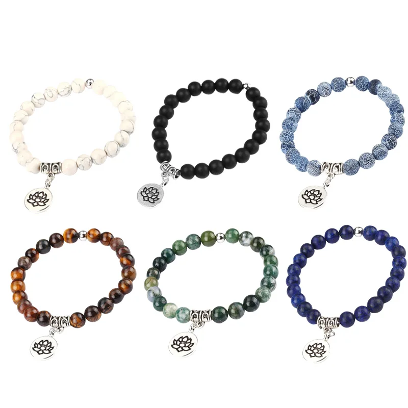 1pc Hot New Natural Stone Beads Bracelet With Otus Flower Charm Elastic Bangle Jewelry Gifts
1pc Hot New Natural Stone Beads Bracelet With Otus Flower Charm Elastic Bangle Jewelry Gifts