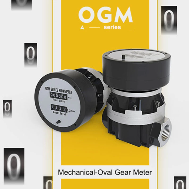 

OGM механические шестерни расходомер Высокая точность 1 дюймов цифровой указатель расхода топлива дизельная турбина Жидкостный расходомер ...