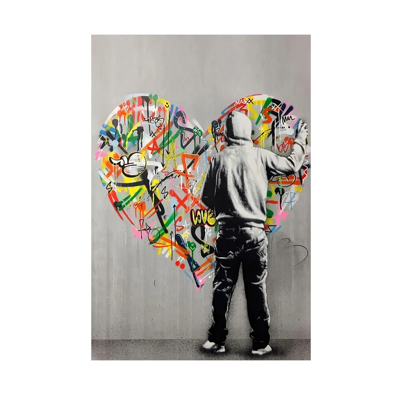 Graffiti Street Graffiti heart-shaped showing love Canvas Painting Posters Wall Art Pictures for Living Room Home Decor
Graffiti Street Graffiti heart-shaped showing love Canvas Painting Posters Wall Art Pictures for Living Room Home Decor