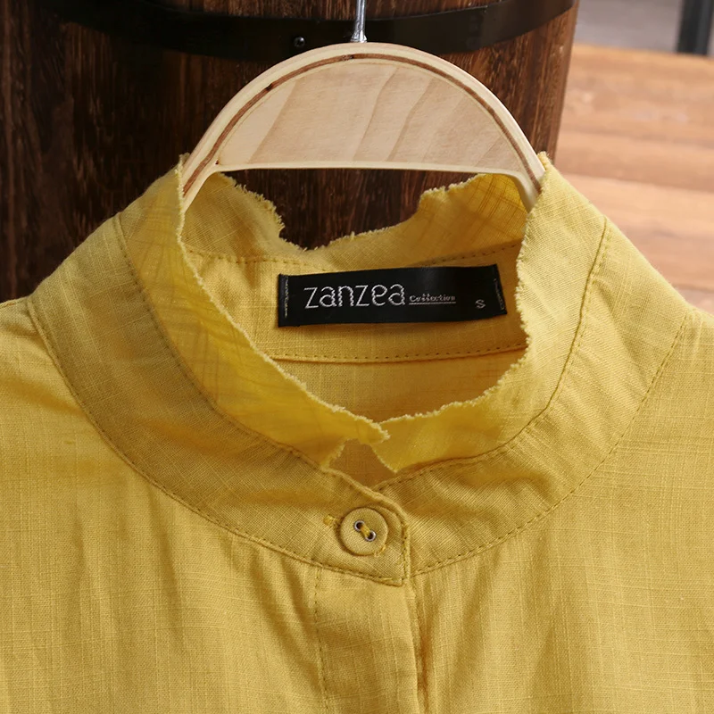 2021 ZANZEA Plus Size Split Tunic Women's Linen Blouse Kaftan Long Sleeve Shirt Button Down Long Blusas Cardigan Lapel Solid Top
2021 ZANZEA Plus Size Split Tunic Women's Linen Blouse Kaftan Long Sleeve Shirt Button Down Long Blusas Cardigan Lapel Solid Top