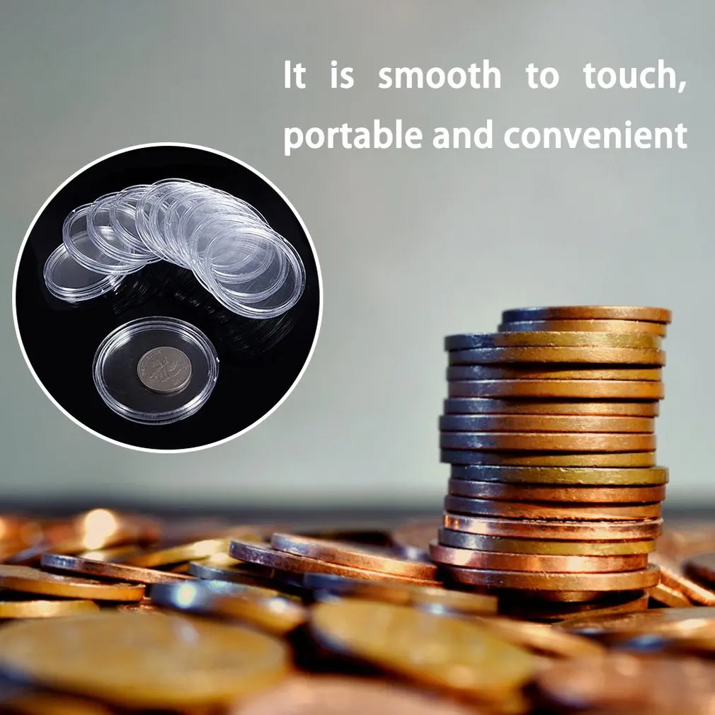 100Pcs/Lot Coin Holder Capsules Clear Case Box For Coin Collection Protector 17/20/25/27/30mm Coins Storage Box
100Pcs/Lot Coin Holder Capsules Clear Case Box For Coin Collection Protector 17/20/25/27/30mm Coins Storage Box