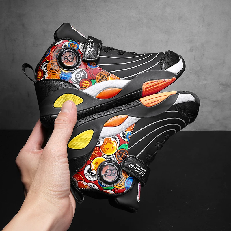 2021 Spring Kids Basketball Shoe Boy Black Children High Top Sport Shoes Anti-Slip Boys Basketball Sneakers Outdoor Boy Shoe
2021 Spring Kids Basketball Shoe Boy Black Children High Top Sport Shoes Anti-Slip Boys Basketball Sneakers Outdoor Boy Shoe