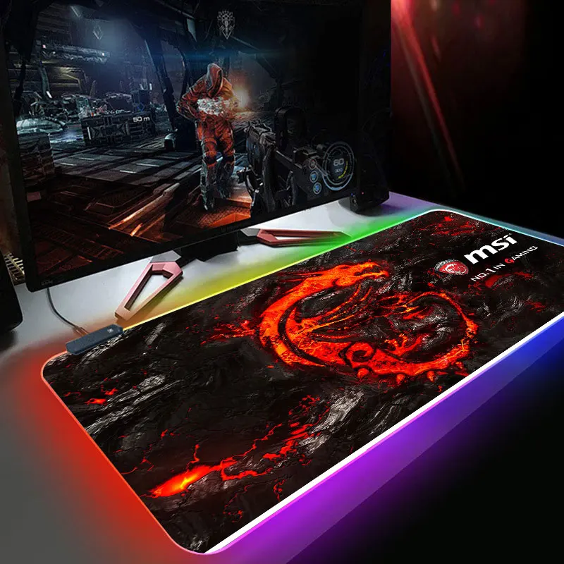 Коврик для мыши RGB MSI, игровые аксессуары, большой компьютерный коврик для мыши 900x400, игровой резиновый ковер с клавиатурой с подсветкой, Наст... 
Коврик для мыши RGB MSI, игровые аксессуары, большой компьютерный коврик для мыши 900x400, игровой резиновый ковер с клавиатурой с подсветкой, Наст...