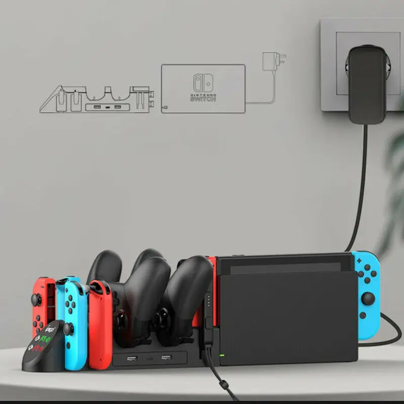 Fast Charging 6-Port Dock Station Charger for Nintend Switch Joy Con&NS Pro
Fast Charging 6-Port Dock Station Charger for Nintend Switch Joy Con&NS Pro