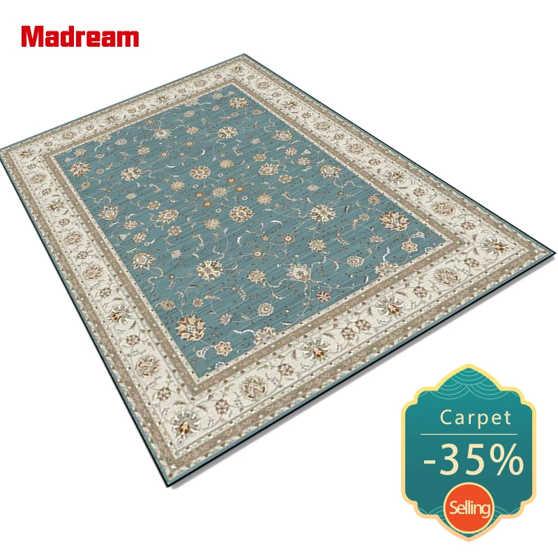European Style Retro Carpet Blue Country Printed Pattern Bedroom Rug Living Room Decoration Fashion Area Floor Mat Selling 2021 
European Style Retro Carpet Blue Country Printed Pattern Bedroom Rug Living Room Decoration Fashion Area Floor Mat Selling 2021