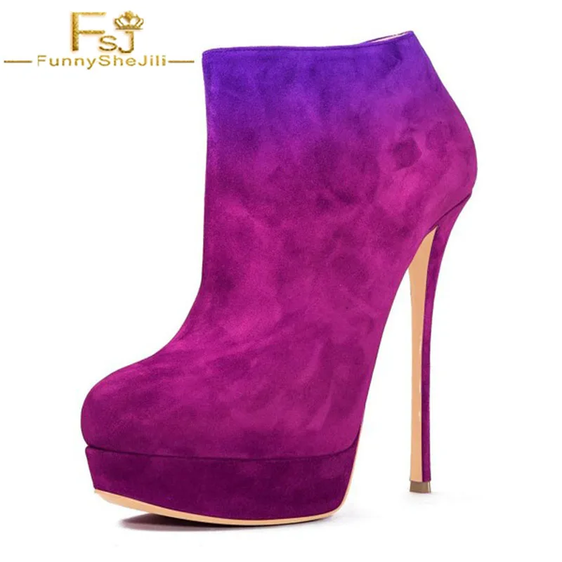 FSJ Fashion Platform Gradient Super Hign Heel Suede Ankle Boots for Women Zipper Ladies Shoes Hot Sale 2021 Autumn Dress Elegant
FSJ Fashion Platform Gradient Super Hign Heel Suede Ankle Boots for Women Zipper Ladies Shoes Hot Sale 2021 Autumn Dress Elegant