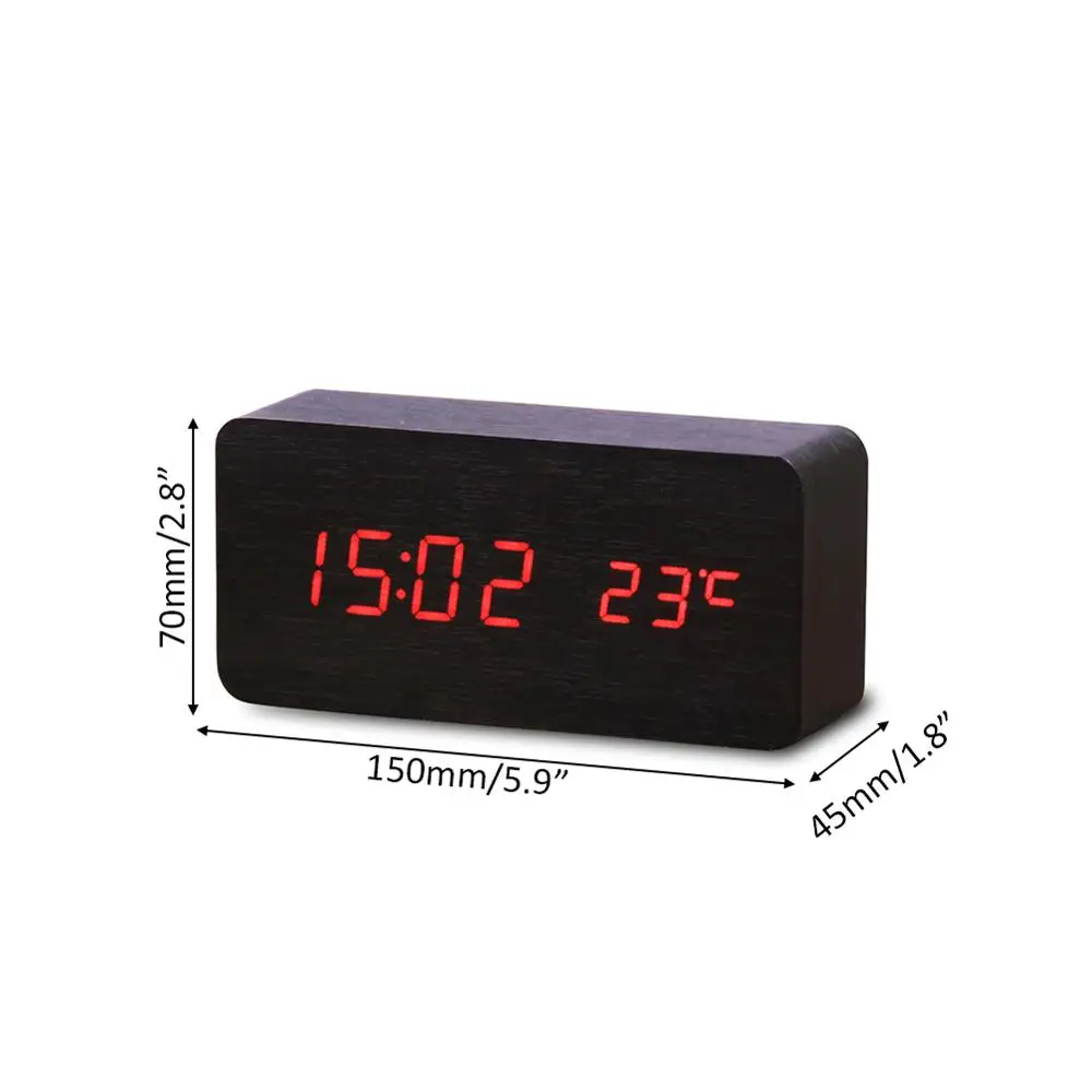 LED Multifunctional Wooden Home Electronic Alarm Clock Silent Digital Clock
LED Multifunctional Wooden Home Electronic Alarm Clock Silent Digital Clock