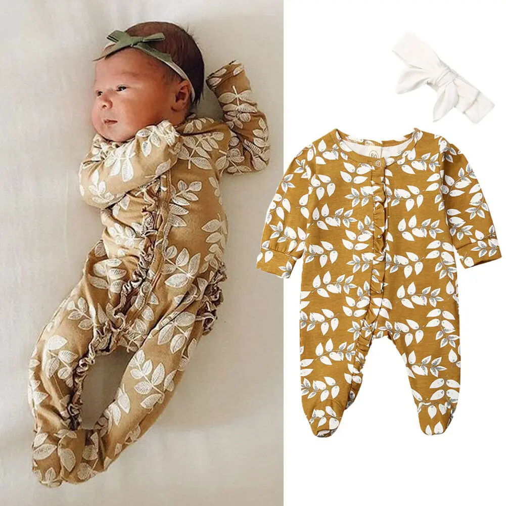 0-6M Newborn Baby Cotton Soft Rompers Girls Boys Long Sleeve Floral O-Neck Romper with Headband Outfits Clothes Dropshipping
0-6M Newborn Baby Cotton Soft Rompers Girls Boys Long Sleeve Floral O-Neck Romper with Headband Outfits Clothes Dropshipping