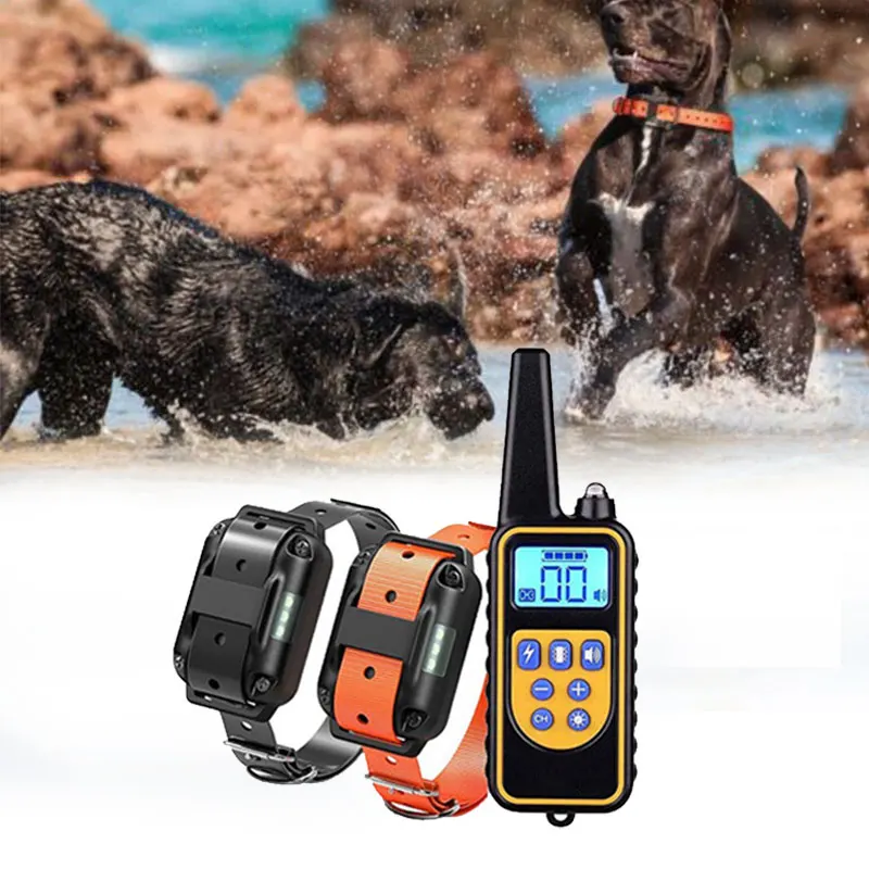 

800m Remote Dog Training Device Stop Barking Tool Rechargeable Waterproof Electronic Receiver Pet Training Collar US/EU/AU/UK