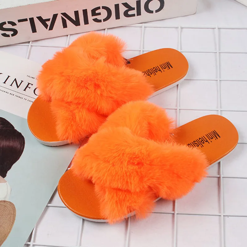 Women Fashion Warm Fluffy Slippers Cozy Faux Fur Cross Indoor Floor Slides Flat Soft Furry Ladies Female Celebrities Flip Flops
Women Fashion Warm Fluffy Slippers Cozy Faux Fur Cross Indoor Floor Slides Flat Soft Furry Ladies Female Celebrities Flip Flops