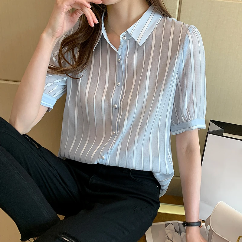 Summer Korean Fashion Chiffon Women Blouses Mesh Office Lady Shirt and Blouse Solid Lace Woman Blusas Plus Size XXL Women Tops
Summer Korean Fashion Chiffon Women Blouses Mesh Office Lady Shirt and Blouse Solid Lace Woman Blusas Plus Size XXL Women Tops
