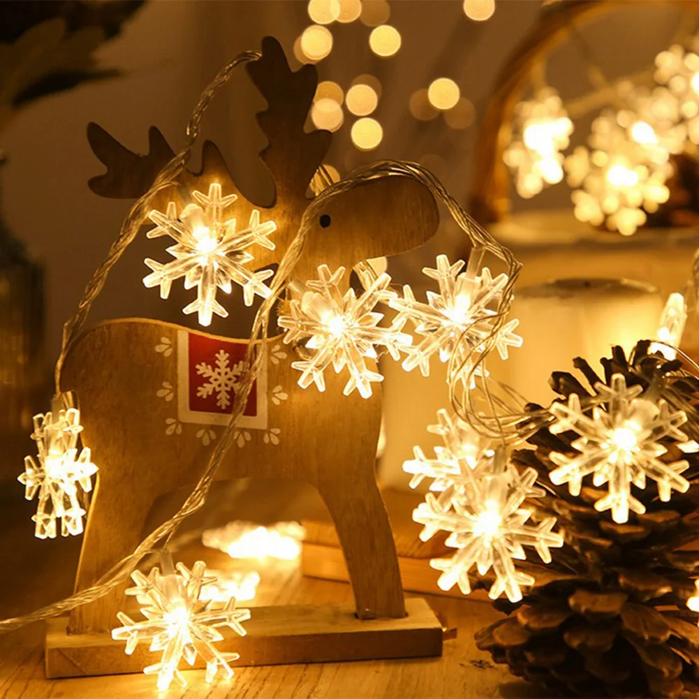 

Рождественская светодиодный ная гирлянсветильник со снежинками, s мигасветильник гирлянда, s занавеска, 10 м, водонепроницаемая Праздничная ...