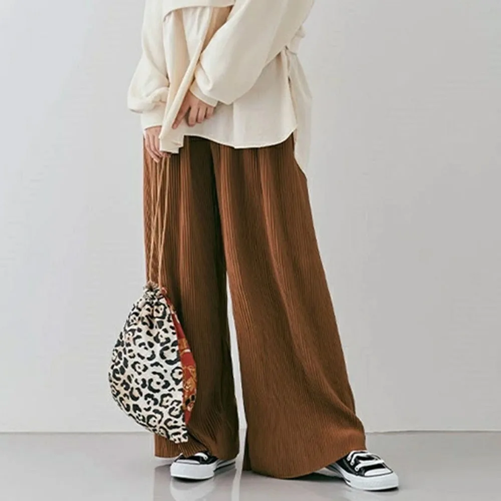 Casual Pants Elastic High-waist Mopping Pants Women's Autumn Long Wide-leg Pants Casual Draped Pleated Straight-leg Pants
Casual Pants Elastic High-waist Mopping Pants Women's Autumn Long Wide-leg Pants Casual Draped Pleated Straight-leg Pants