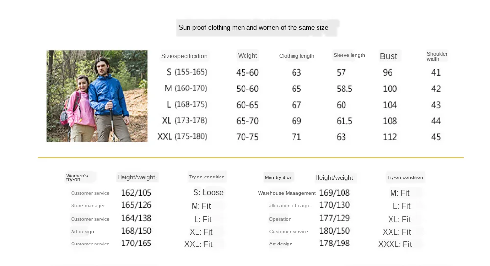 Rush Sale Men And Women Plus Size Sun-protective Running Clothing Ultra-thin Breathable Windproof Waterproof Fast Drying Jackets
Rush Sale Men And Women Plus Size Sun-protective Running Clothing Ultra-thin Breathable Windproof Waterproof Fast Drying Jackets