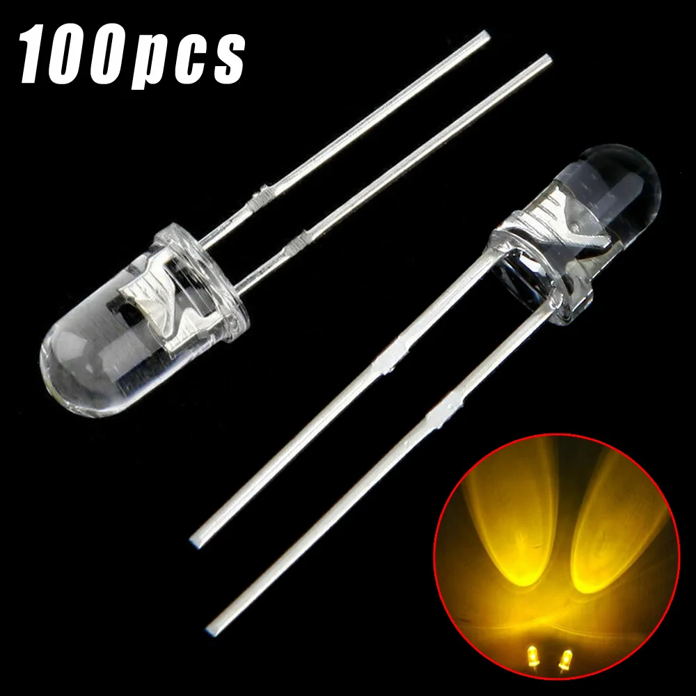 100pcs/set 5mm Blinking LED Diodes Transparent 2.2-3V Electronic Component Accessories Replacement New
100pcs/set 5mm Blinking LED Diodes Transparent 2.2-3V Electronic Component Accessories Replacement New