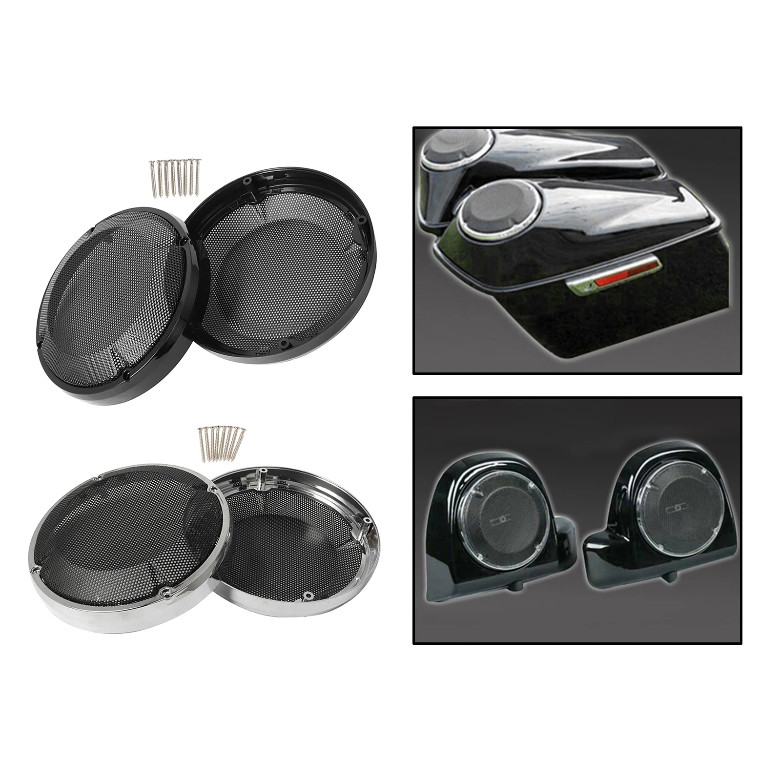 Set of 2 Motorcycle 6.5" Speaker Grills Covers for Harley Electra Road Glide 1983-2020 Motorbike Parts 
Set of 2 Motorcycle 6.5" Speaker Grills Covers for Harley Electra Road Glide 1983-2020 Motorbike Parts
