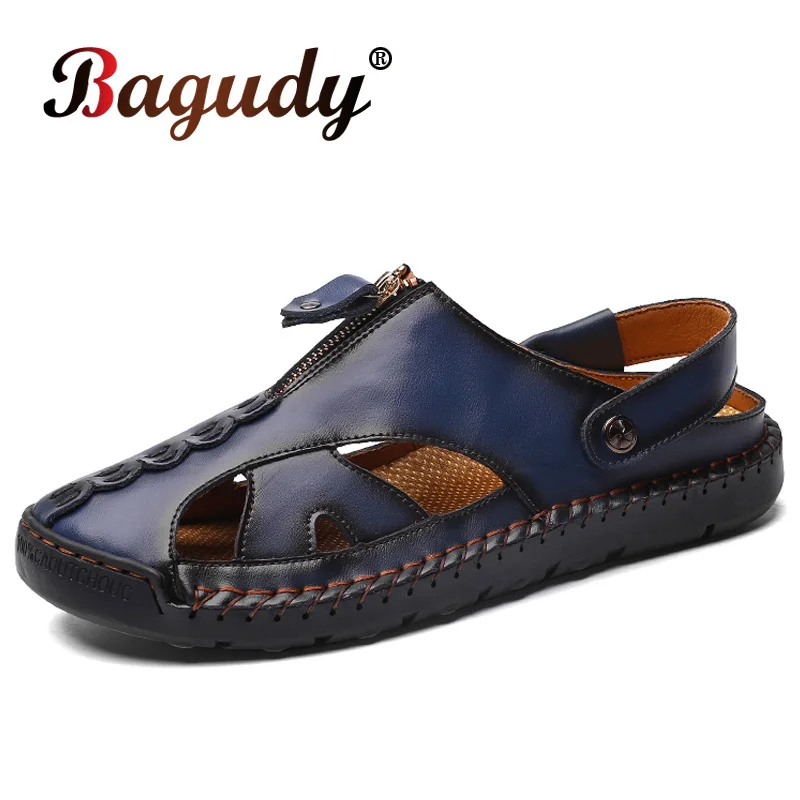 Bagudy New Fashion Summer Beach Breathable Men Sandals Brand Genuine Leather Men's Sandals Outdoor Man Casual Shoes Size 38-48
Bagudy New Fashion Summer Beach Breathable Men Sandals Brand Genuine Leather Men's Sandals Outdoor Man Casual Shoes Size 38-48
