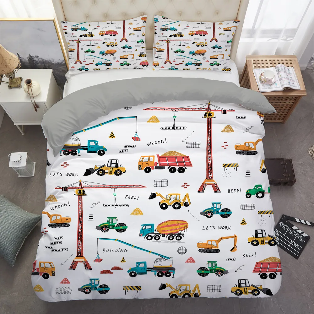 3D Print Bedding Set Construction Vehicle Kids Boys Gift Duvet Cover Set Home Textiles Comforter Cover King Queen Twin Full
3D Print Bedding Set Construction Vehicle Kids Boys Gift Duvet Cover Set Home Textiles Comforter Cover King Queen Twin Full