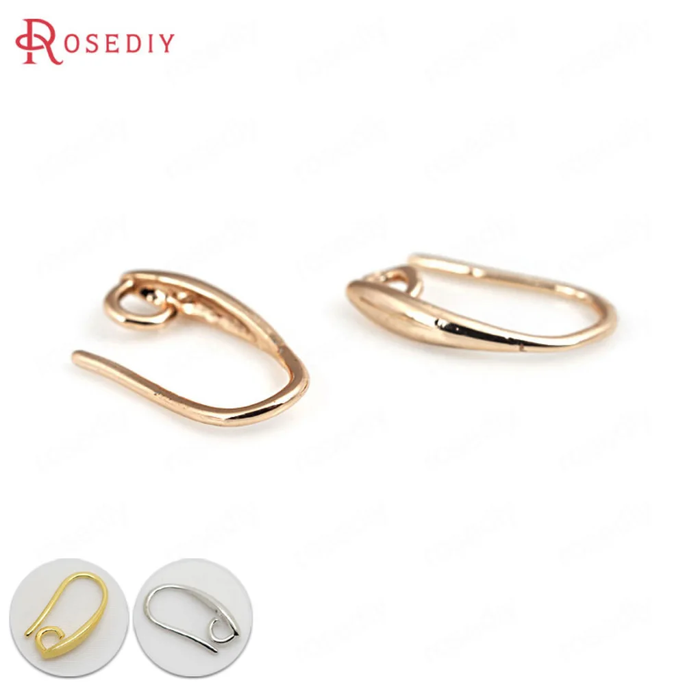 

(T12948)High Quality 12 pieces 7*14mm High Quality Gold Color / Rhodium / Champagne-Gold Plated Brass Earrings Hooks